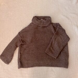 Aerie brown chunky knit oversized sweater size XL